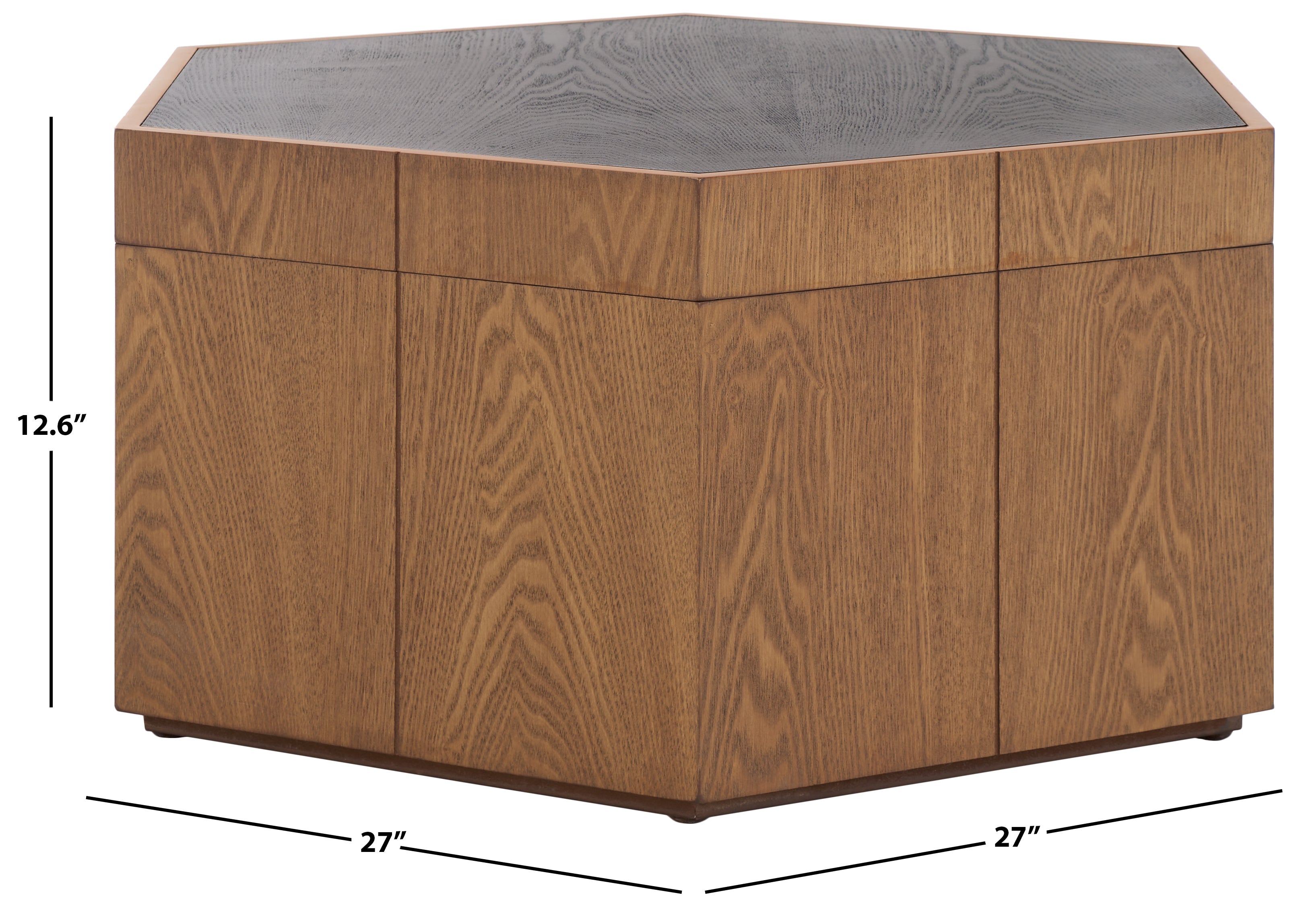 RAFAELA HEXAGON TRAY TOP COFFEE TABLE WITH STORAGE