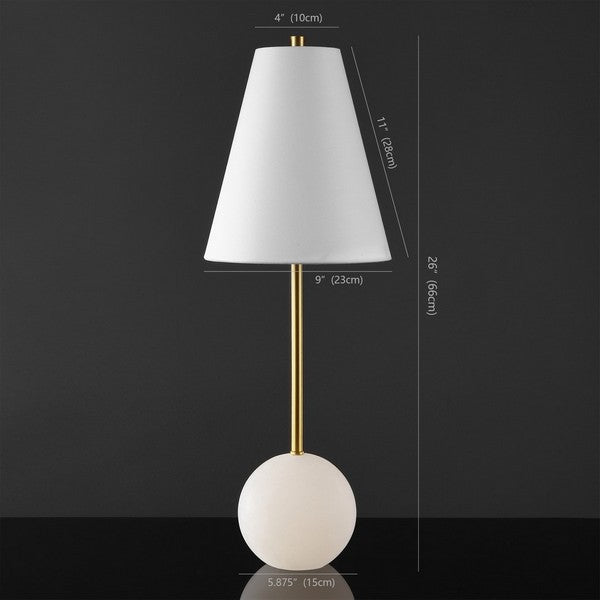 GENESIS ALABASTER UND METALLTISCH LAMPE