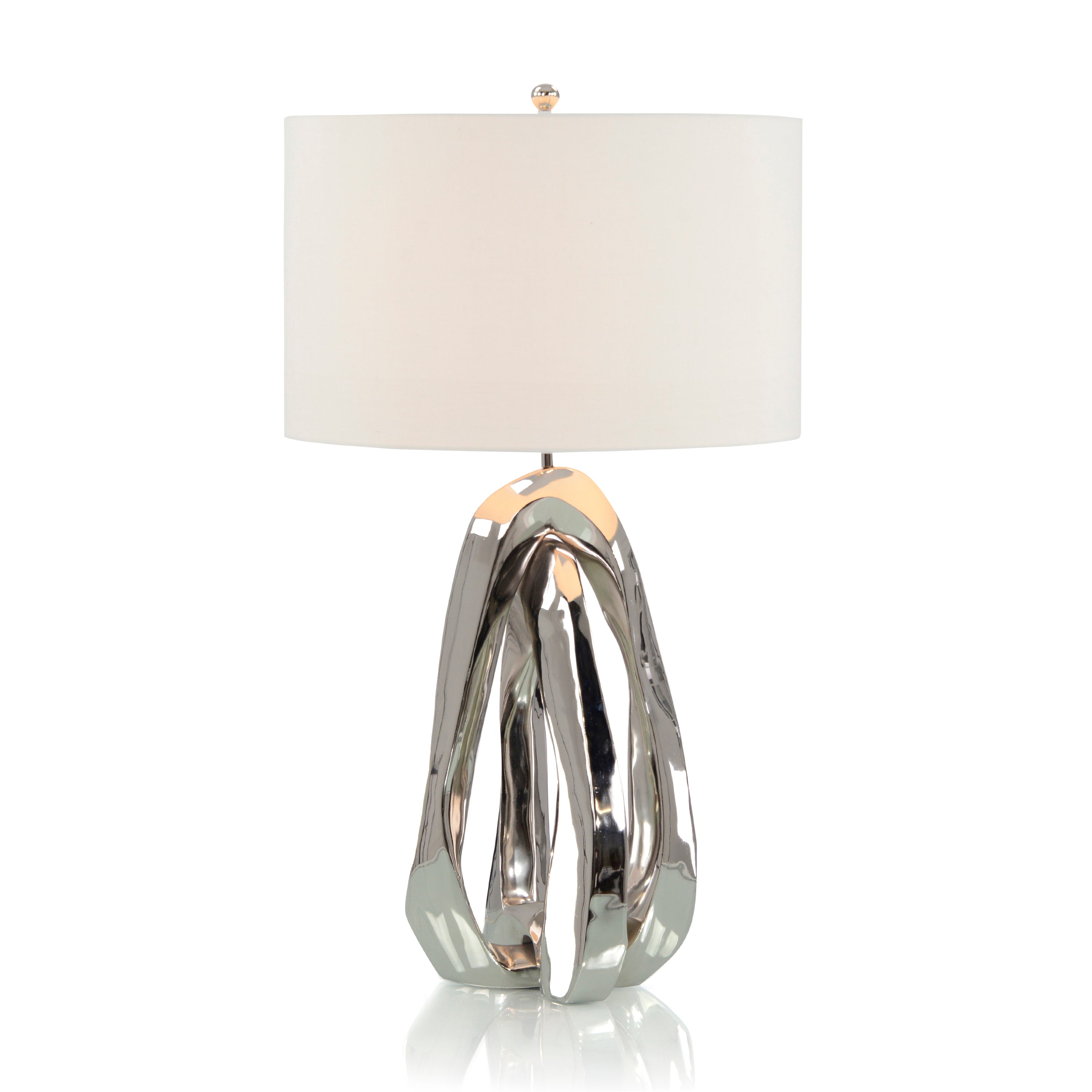 Amorphic Nickel Table Lamp