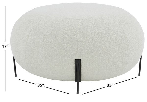 WINTERROSE ROUND OTTOMAN