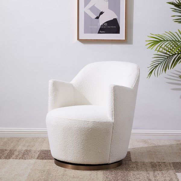 CHRISTIAN BOUCLE SWIVEL ACCENT CHAIR