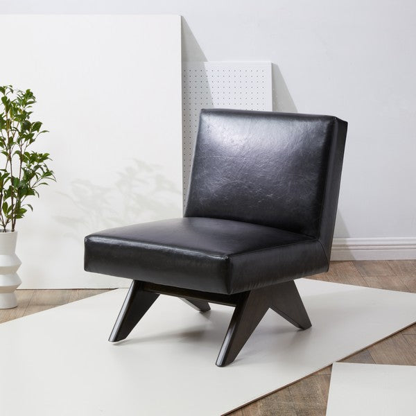 DEASHA VEGAN LEATHER ACCENT CHAIR