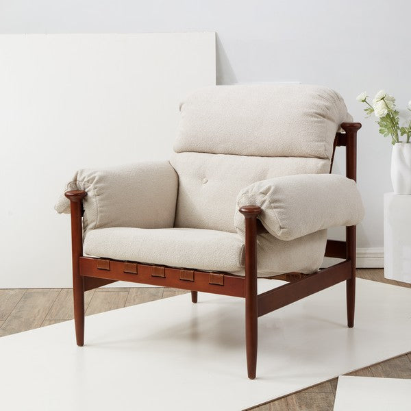 BLAKESON WOOD FRAME ACCENT CHAIR