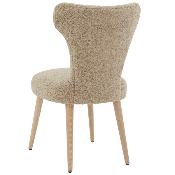 BRANDIETTA FAUX SHEARLING DINING CHAIR