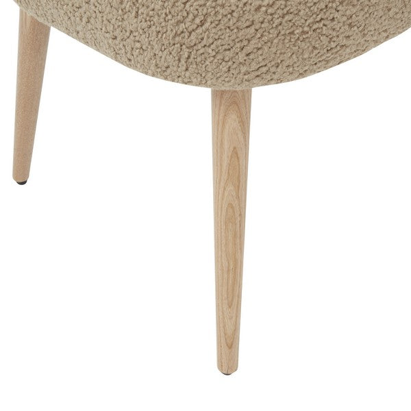 BRANDIETTA FAUX SHEARLING DINING CHAIR