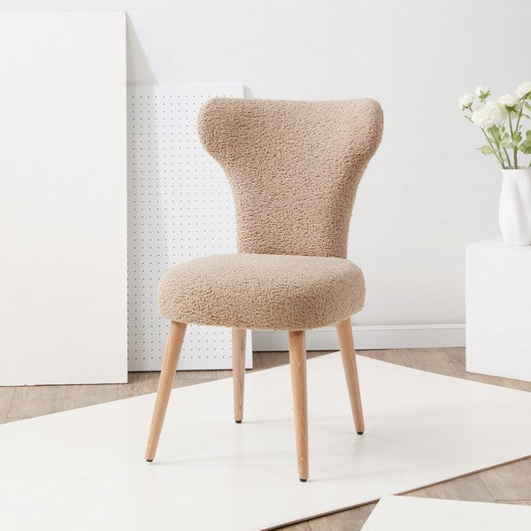 BRANDIETTA FAUX SHEARLING DINING CHAIR