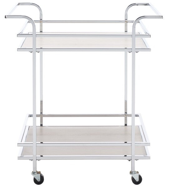 LAMERIS 2 TIER BAR CART WITH HANDLES