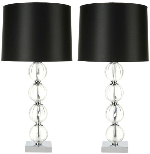 MANN 31 ZOLL H KRISTALL GLAS GLOBE LAMPE (SET VON 2).