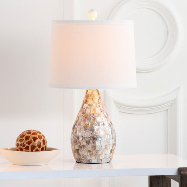 LAURALIE 20.5 INCH H IVORY CAPIZ SHELL LAMP (SET OF 2)