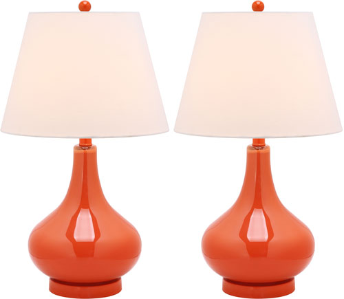 AMY 24-ZOLL-HÜLLEN-KÜRBIS-GLAS-LAMPE (2ER-SET)