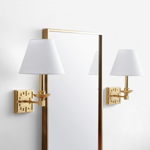 ELVIRA GOLD 15 INCH H GREEK KEY WALL SCONCE (SET OF 2)