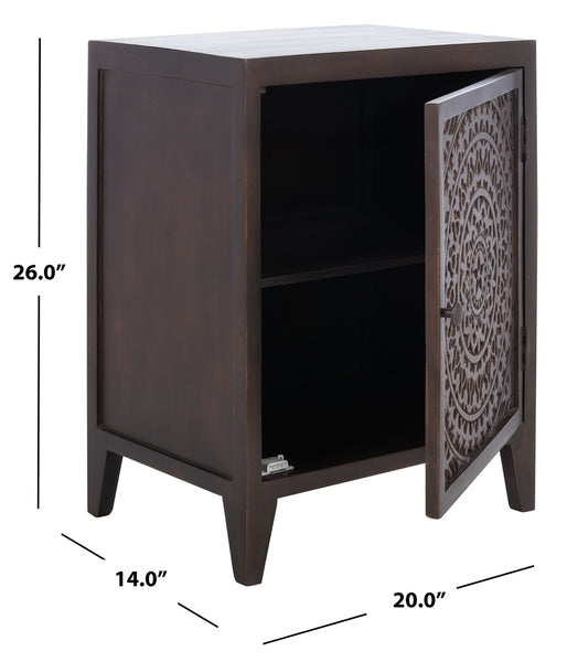 THEA 1 DOOR CARVED NIGHTSTAND