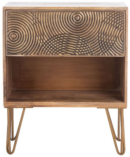 SOLENE 1 DRAWER TEXTURED NIGHTSTAND