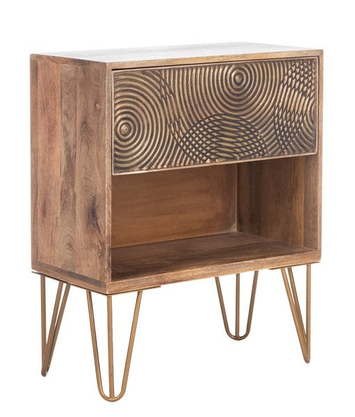 SOLENE 1 DRAWER TEXTURED NIGHTSTAND