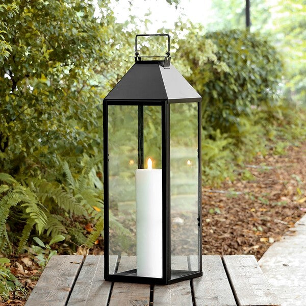 RUANE 25.5 INCH TALL IRON/GLASS OUTDOOR LANTERN