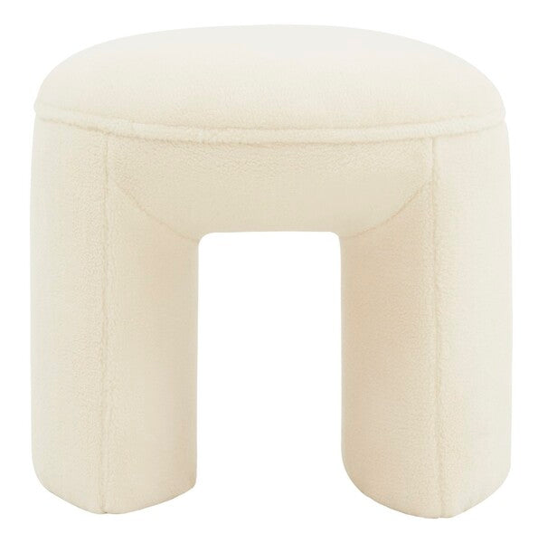 VIVIE FAUX SHEARLING OTTOMAN