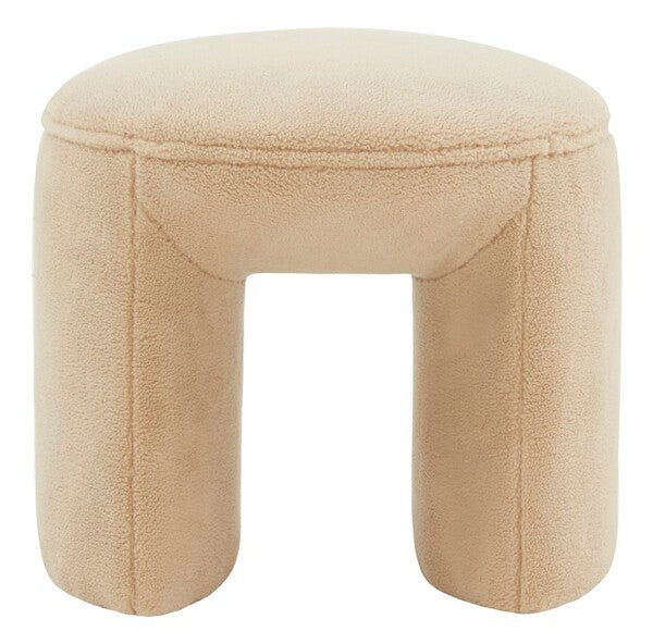 VIVIE FAUX SHEARLING OTTOMAN