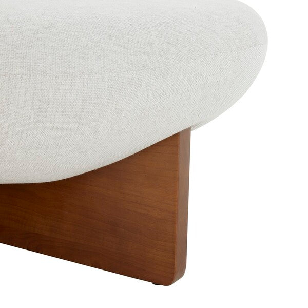 TAILOR ROUND LINEN OTTOMAN