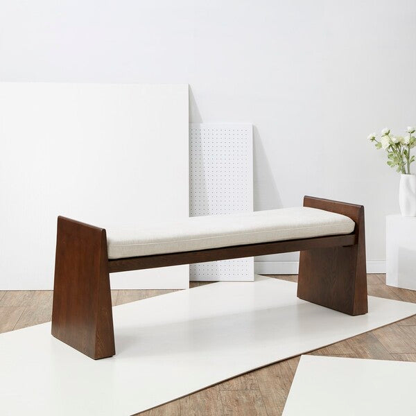 WEISSER Velvet angepasstes Holz BenCH