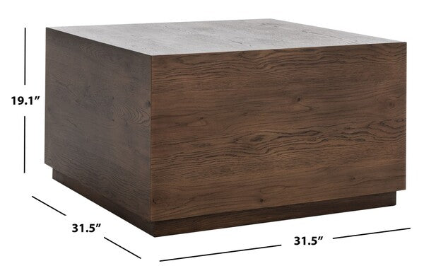 MCKYNLEE SQUARE WOOD COFFEE TABLE